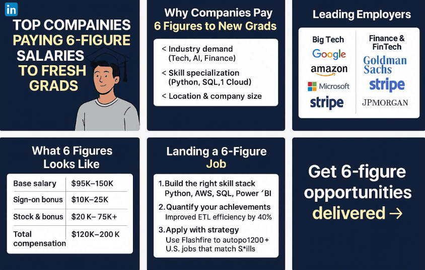 Top Companies Paying Six-Figure Salaries to Fresh Graduates