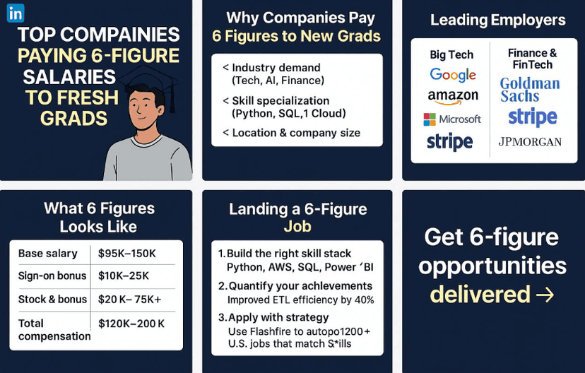 Top Companies Paying Six-Figure Salaries to Fresh Graduates