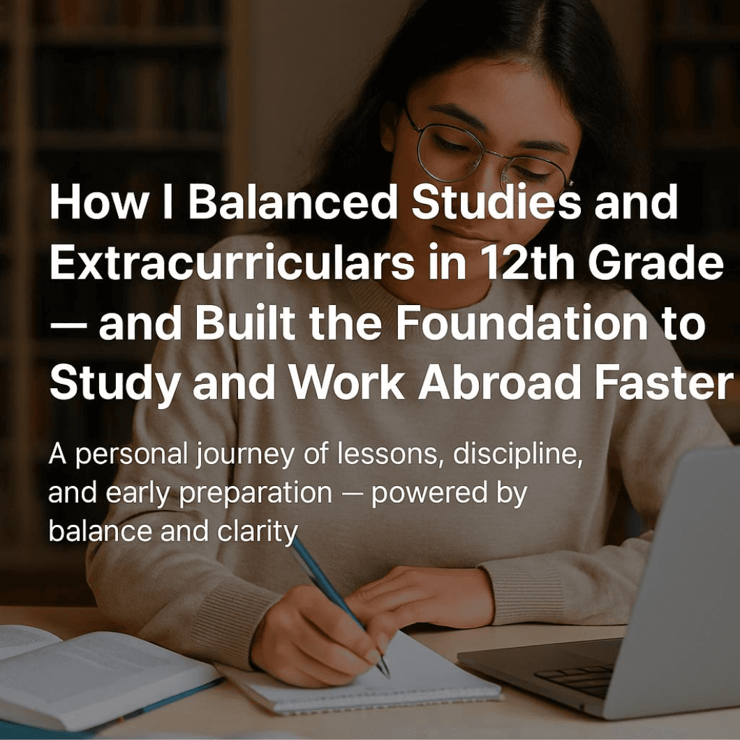 How I Balanced Studies and Extracurriculars in 12th Grade — and Built the Foundation to Study and Work Abroad Faster